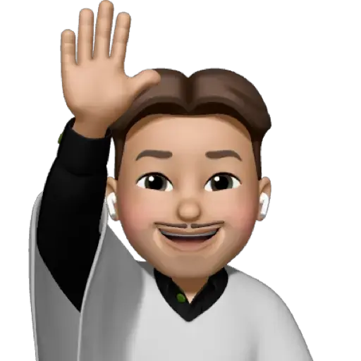 Card hello right memoji